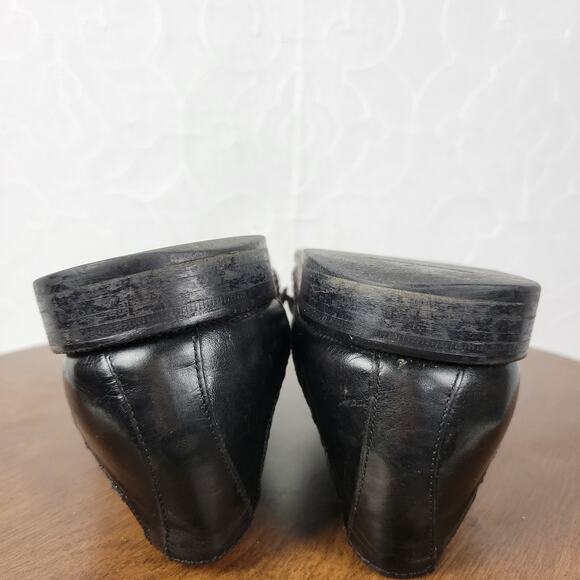 Brass Boot Mens Shoes 10 Brown Black Braided Leather Cap Toe Monk Strap Loafer - Picture 14 of 16